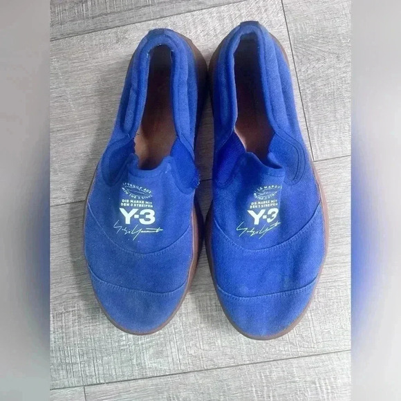 Y-3 Tangutsu YOHJI YAMAMOTO Blue Slip On Sneakers Size 11 - Picture 1 of 6